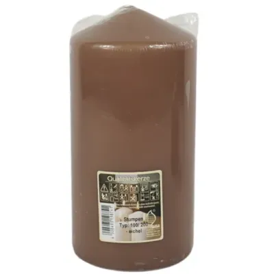 Gala stompkaars donkerbruin 10 x 20 cm | 6 stuks