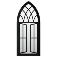 VidaXL Tuinspiegel 70x30 cm ijzer zwart - thumbnail