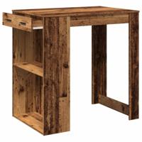 Bartafel 102x70x103,5 cm bewerkt hout oud houtkleurig - thumbnail