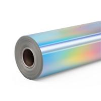 LOKLiK • permanent zelfklevend vinyl holografisch iriserend zilver 30,5x90cm - thumbnail