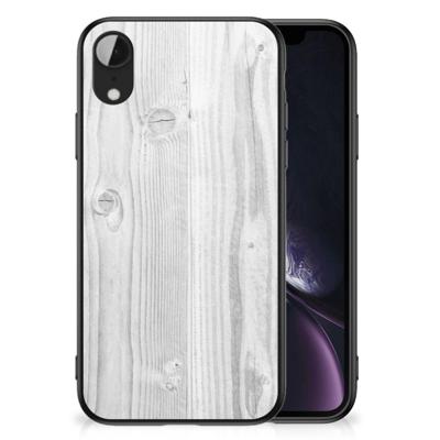 Apple iPhone XR Houten Print Telefoonhoesje White Wood Apple iPhone XR Houten Print Telefoonhoesje White Wood