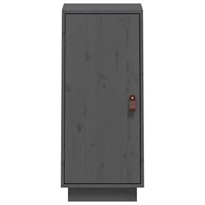 Dressoir 34x40x75 cm massief grenenhout grijs - thumbnail