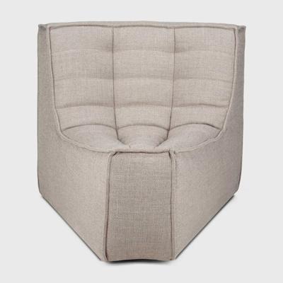 Ethnicraft Modulaire Bank 'N701' 45° Rond Hoekelement, kleur Beige