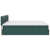 Ottoman bed met matras en LED's 180x200 cm fluweel donkergroen - thumbnail