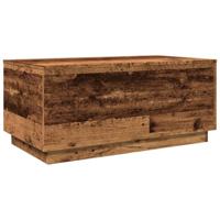 Salontafel met LED-verlichting 90x50x40 cm oud houtkleurig - thumbnail
