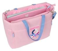 Handtas Benetton Pink Roze 40 x 31 x 17 cm - thumbnail