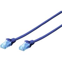 Digitus DK-1512-010/B RJ45 Netwerkkabel, patchkabel CAT 5e U/UTP 1.00 m Blauw Verdraaide paren 1 stuk(s) - thumbnail