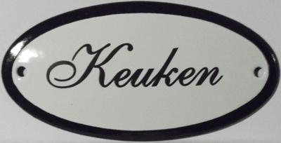 Deurbordje ovaal Keuken