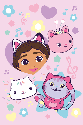 Gabby's Dollhouse fleeceplaid 100x150cm Gabby's Dollhouse fleeceplaid 100x150cm