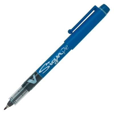 Pilot fineliner V-Sign Pen, doos van 16 + 4 stuks, blauw