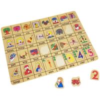 Playwood houten noppenpuzzel mijn eerste woordjes - thumbnail