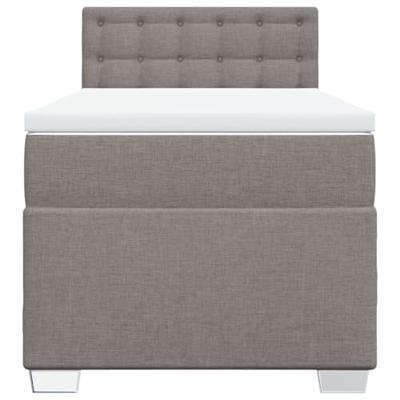 Boxspring met matras stof taupe 90x190 cm