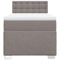 Boxspring met matras stof taupe 90x190 cm - thumbnail