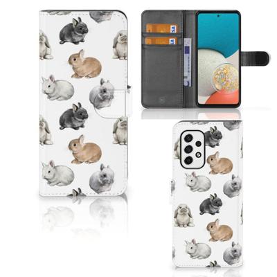 Telefoonhoesje | Met pasjeshouder | voor Samsung Galaxy A53 Konijntjes