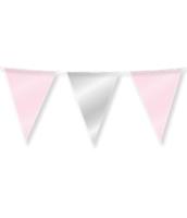 Folie Vlaggenlijn Lichtroze/Zilver (10m) - thumbnail