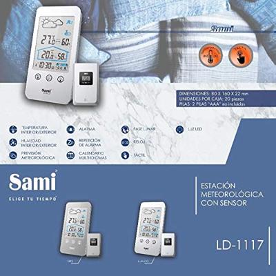 Multi-functioneel Weerstation SAMI LD-1117 Zilverkleurig Multi-functioneel Weerstation SAMI LD-1117 Zilverkleurig