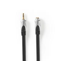 Stereo-Audiokabel | 3,5 mm Male - 3,5 mm Female | 10,0 m | Antraciet - thumbnail