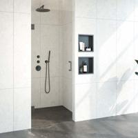 BRAUER Void nisdeur helder glas 80x200 omkeerbaar incl. glascoating PVD gunmetal geborsteld GS-VON1H80200GM - thumbnail