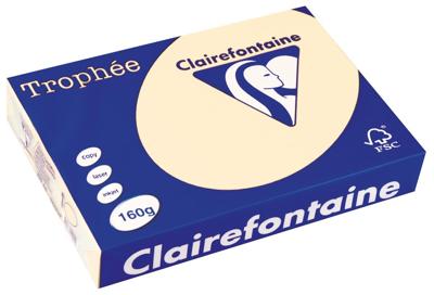 Crèmewit A4 papier 160 gram pak 250 vel Clairefontaine Trophée Crèmewit A4 papier 160 gram pak 250 vel Clairefontaine Trophée