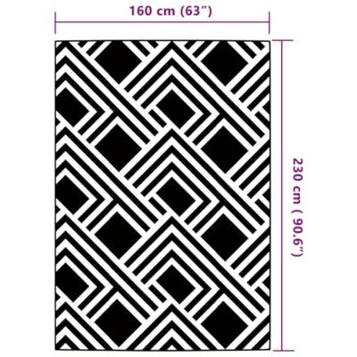 Buitenkleed 160x230 cm PP grijs