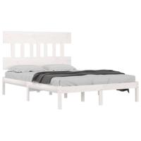 Bedframe massief hout wit 160x200 cm - thumbnail
