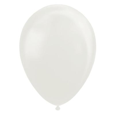 Globos Ballonnen pearl wit 30cm, 10st.