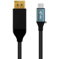 i-tec C31CBLDP60HZ USB-C-displaykabel Aansluitkabel USB-C stekker, DisplayPort-stekker 1.5 m Zwart - thumbnail