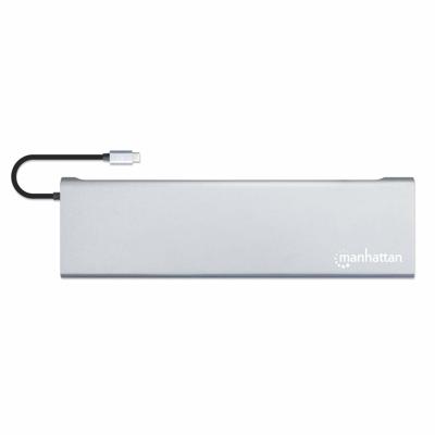Manhattan 130578 USB-C dockingstation Geschikt voor merk (dockingstation): Universeel Incl. laadfunctie, Geïntegreerde kaartlezer, USB-C Power Delivery - thumbnail