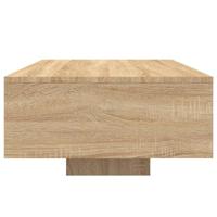 Salontafel met LED-verlichting 85x55x31 cm sonoma eikenkleurig - thumbnail