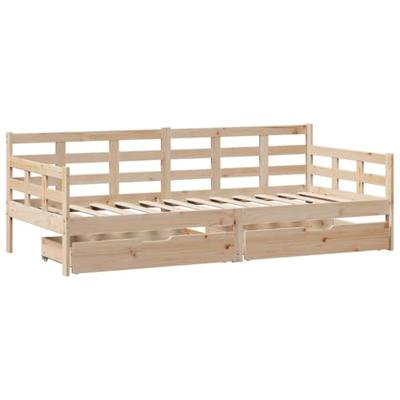 Slaapbank met lades 90x200 cm massief grenenhout Slaapbank met lades 90x200 cm massief grenenhout