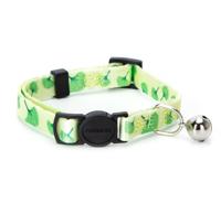 Nobleza Kattenhalsband met belletje - Lichtgroen - thumbnail