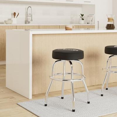 Fender Spaghetti Logo Pick Pouch Barstool 24" Black/Chrome gitaarkruk (61 cm)