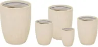 Mega Collections Bloempot Nora Nora Egg Pot Hoog - Ø42 x H52 cm - Desert (Beige) - thumbnail