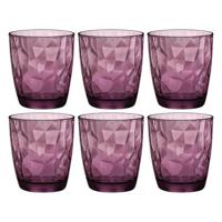 Bormioli Rocco Waterglazen Diamond - Paars - 300 ml - 6 stuks - thumbnail