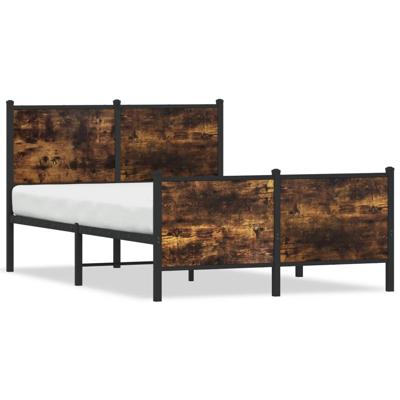 Bedframe zonder matras metaal gerookt eikenkleurig 180x200 cm