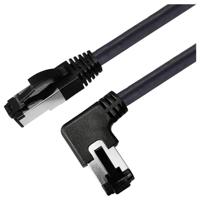 Maxtrack TI52-1,5L RJ45 Netwerkkabel, patchkabel CAT 8.1 S/FTP 1.50 m Zwart 90° haaks naar links, Afgeschermd (enkel) 1 stuk(s) - thumbnail