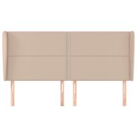 Hoofdbord met randen 183x23x78/88 cm kunstleer cappuccinokleur - thumbnail