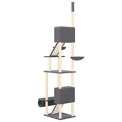 VidaXL Kattenmeubel vloer tot plafond 277-303 cm donkergrijs - thumbnail