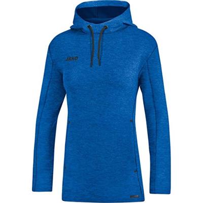 JAKO 6729D Sweater Met Kap Premium Basics Dames - Royal Gemeleerd - 34