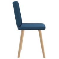 Eetkamerstoelen 2 st stof blauw - thumbnail