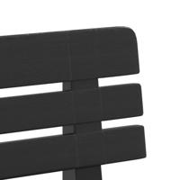 Tuinbankje 110x52x71 cm polypropeen antracietkleurig - thumbnail