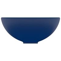 Wastafel rond 32,5x14 cm keramiek mat donkerblauw - thumbnail