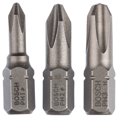 Bosch Accessories 2607001752 Kruis-bit PH 1, PH 2, PH 3 Extra hard C 6.3 3 stuk(s)