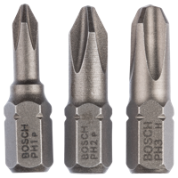 Bosch Accessories 2607001752 Kruis-bit PH 1, PH 2, PH 3 Extra hard C 6.3 3 stuk(s) - thumbnail