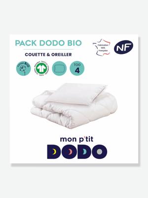 Biopakket Dekbed 100x140cm + kussen 40x60cm - MON P'TIT DODO - Warm - 100% Polyester Gesiliconiseerde holle vezel - 1 persoons -