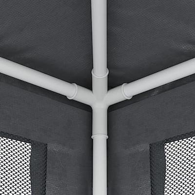 Partytent met 4 mesh zijwanden 2,5x2,5 m HDPE antracietkleurig