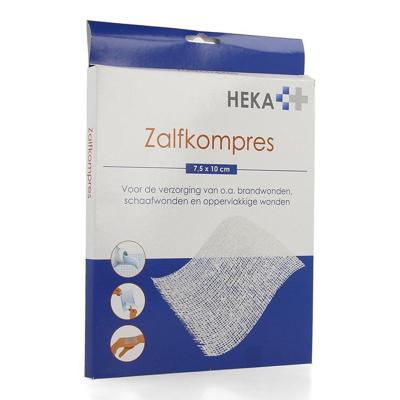 Heka Zalfkompres 7.5 x 10cm steriel 6 Stuks Heka Zalfkompres 7.5 x 10cm steriel 6 Stuks