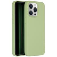 Accezz Liquid Silicone Backcover met MagSafe iPhone 15 Pro Max Telefoonhoesje Groen - thumbnail