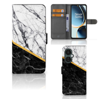 OnePlus Nord CE 3 Lite | Bookcase | Marmer Wit Zwart - Origineel Cadeau Man - thumbnail