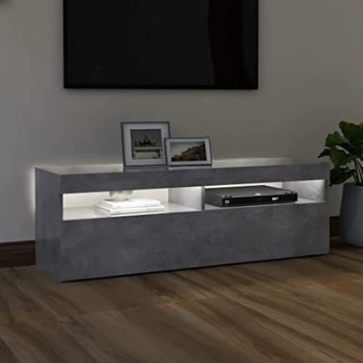 Tv-meubel met LED-verlichting 120x35x40 cm betongrijs